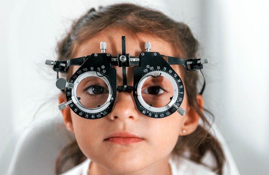 Little Girl at Optometrist in Willowbrook IL